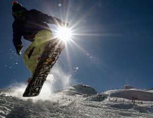 Snowboard in the Sun